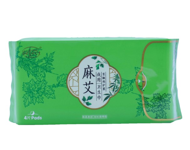 芯愛之選麻艾夜用衛生巾- 夜用 (4片/包)